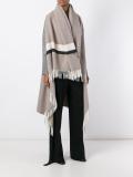 sleeveless fringed poncho