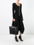 embossed crocodile effect tote