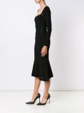 square neck fitted dress