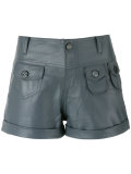 leather shorts