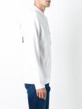 logo print zipped hoodie
