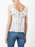ruffled neck blouse