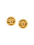 round logo clip-on earrings