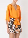 v-neck cropped blouse