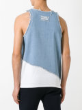 frayed denim tank