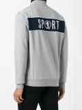 logo embroidered hooded jacket