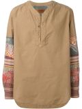 patchwork sleeve shirt