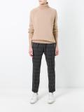 plaid tapered cropped trousers