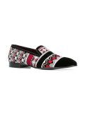 multi jacquard slippers