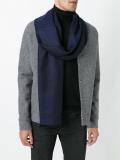 checked frayed edge scarf