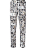 printed drawstring trousers