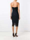 lace-trimmed fitted dress