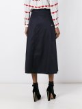 zipped A-line skirt