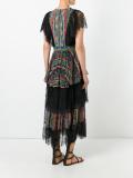 ruffled v-neck dress