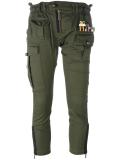 'Golden Arrow' cropped military trousers 