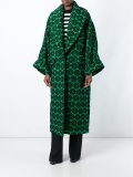 flare sleeve jacquard coat