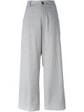 pinstripe wide leg trousers