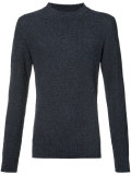 ribbed crew neck sweater