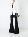 pleated sleeve blazer