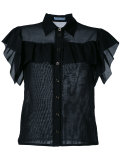 ruffled fitted blouse