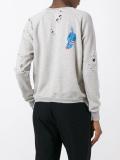 hand print distressed sweatshirt