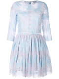 lace trim pleated dress 