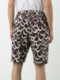 abstract print shorts