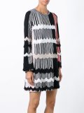 abstract print shift dress