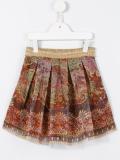 printed pleated tulle skirt