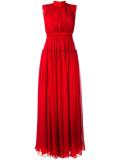 pleated long dress