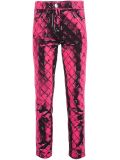 quilted effect trousers