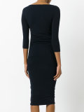 shirred front dress