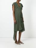 asymmetric ruched dress