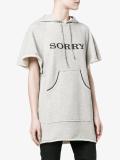 Sorry Hooded Sweatshirt with Short Sleeves