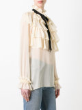 flounce long sleeve shirt