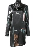 abstract print shift dress