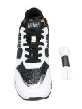 animal print panel lace up sneakers