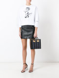 cropped printed sweatshirt