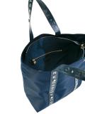 embossed leather strap tote bag