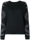 serpent embroidered sweatshirt