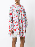 hearts print shift dress