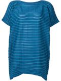 double stripe pleats T-shirt
