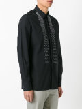 embroidered stripe detail shirt