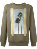 palm trees print sweatshirt