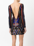crystal embellished mini dress