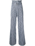 striped high-waisted trousers