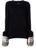 fur trim cardigan 