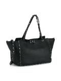'Rockstud Rolling Noir' trapeze tote