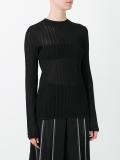 sheer stripe jumper