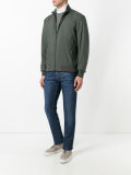 zipped bomber jacket